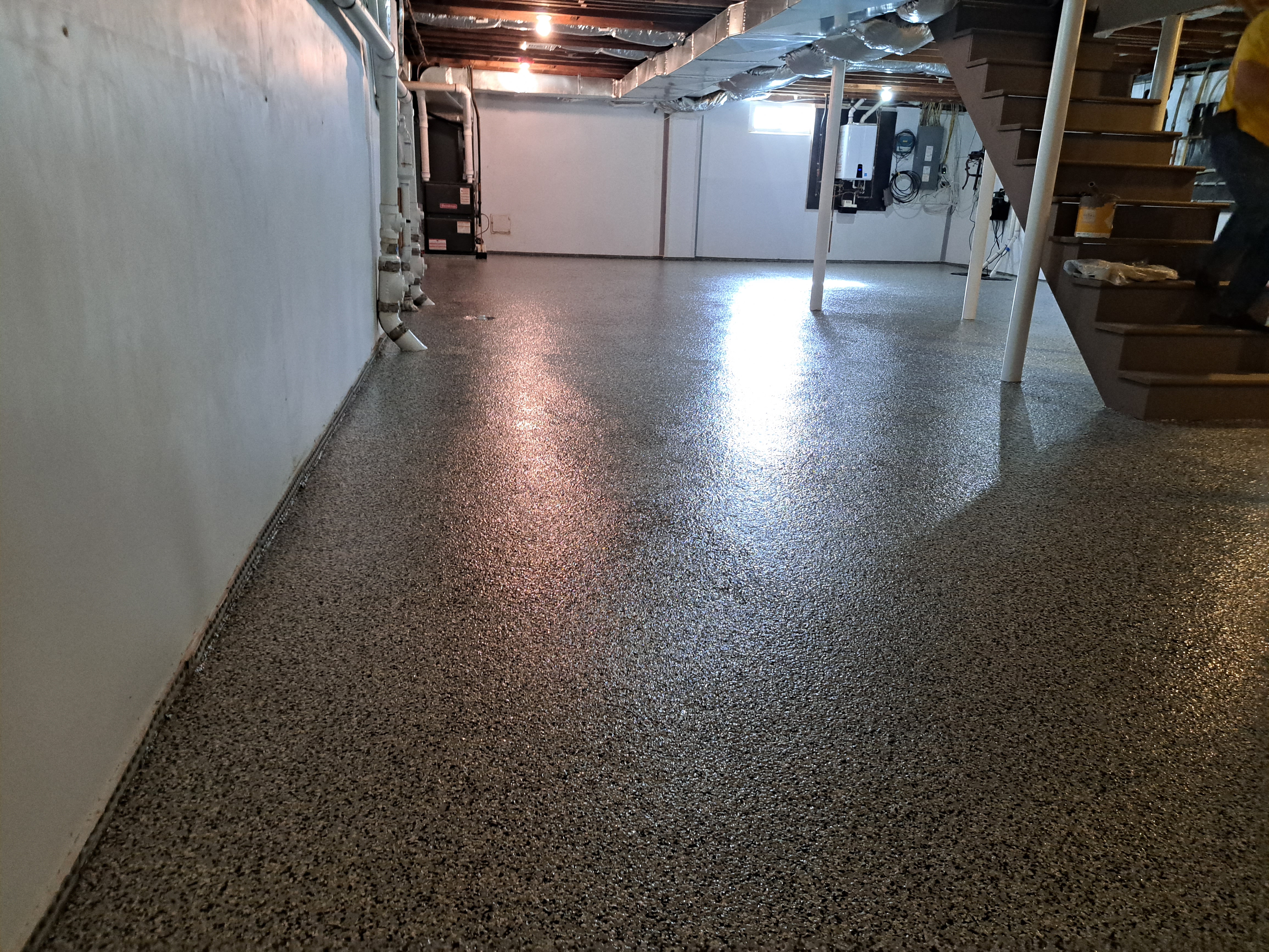 Warehouse with polished floor