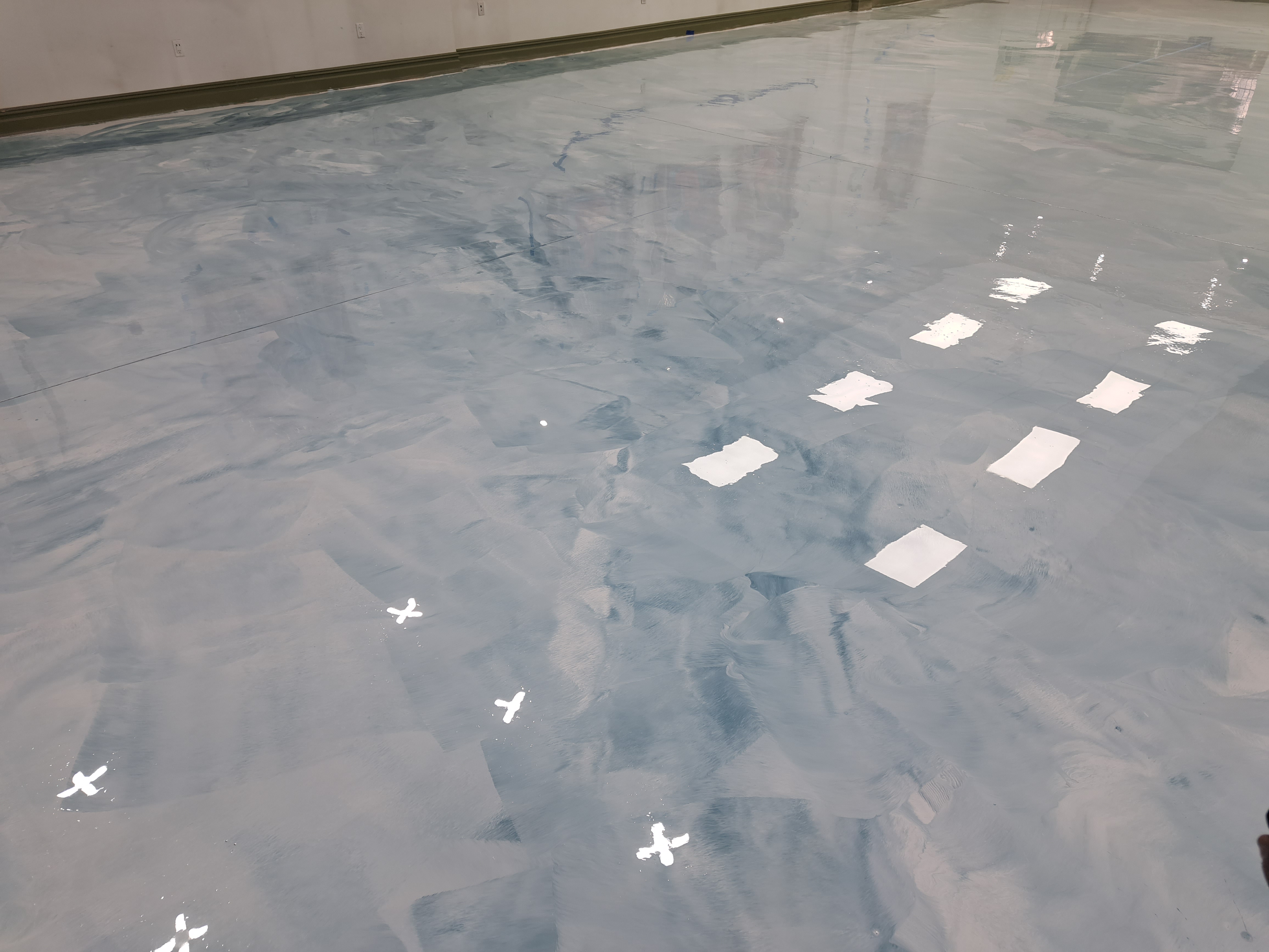 Hallway reflective floor